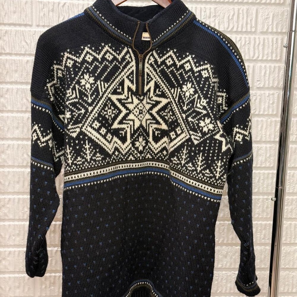 DALE OF NORWAY FAIR ISLE WINTER QUARTER ZIP SWEATER